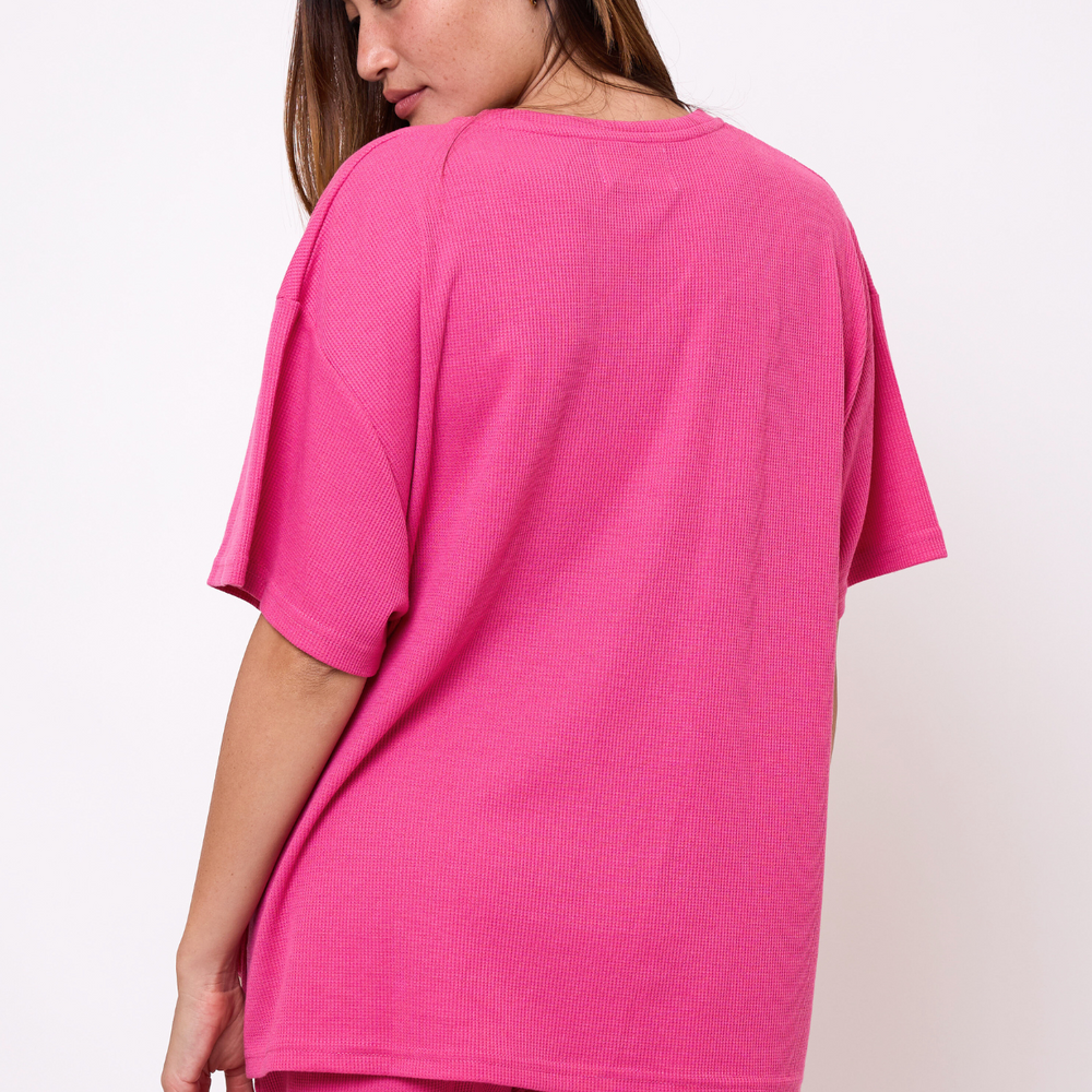 
                      
                        Pink- Waffle T-Shirt
                      
                    