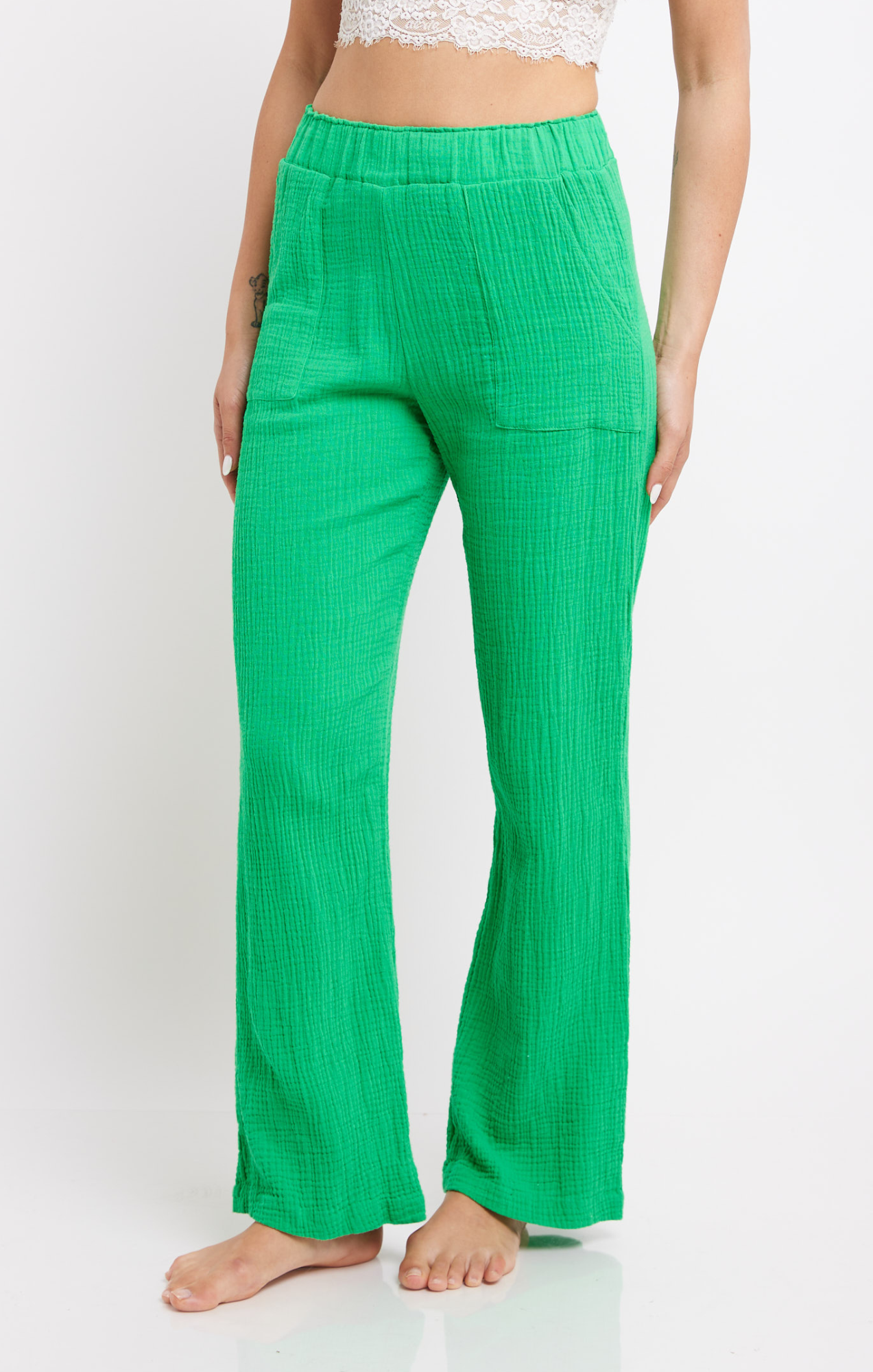 Bright Green -Woman Long Pants Tetra