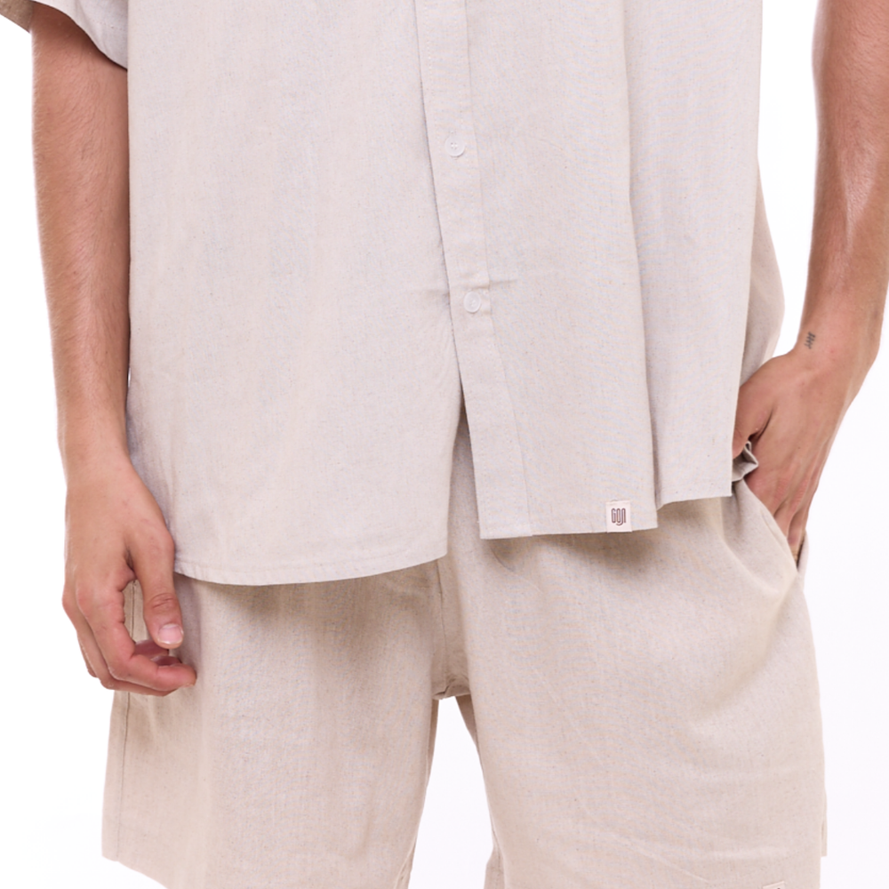 
                      
                        Natural - Unisex Linen Shorts
                      
                    