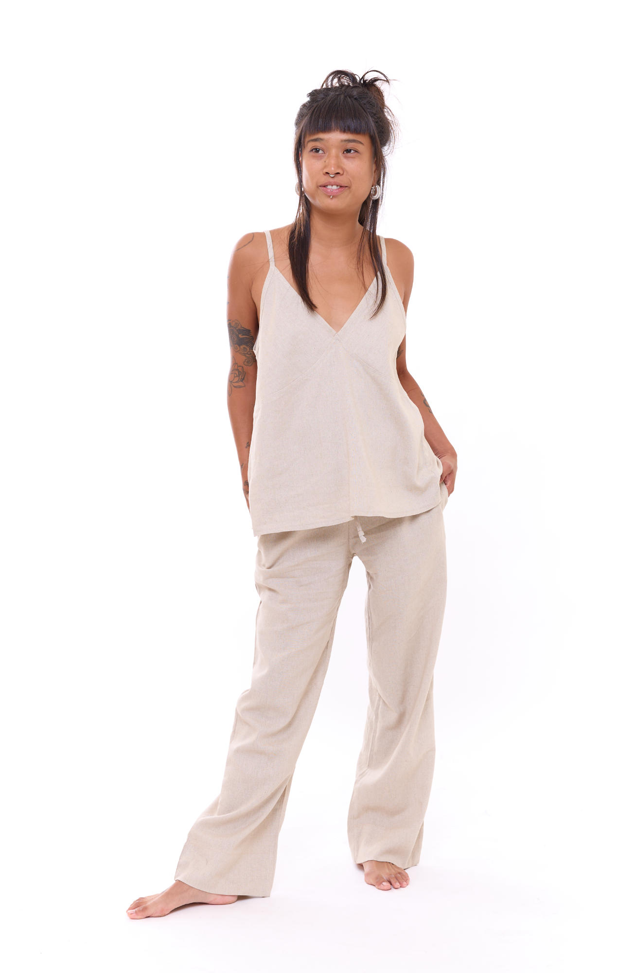 Natural - Women Linen Top