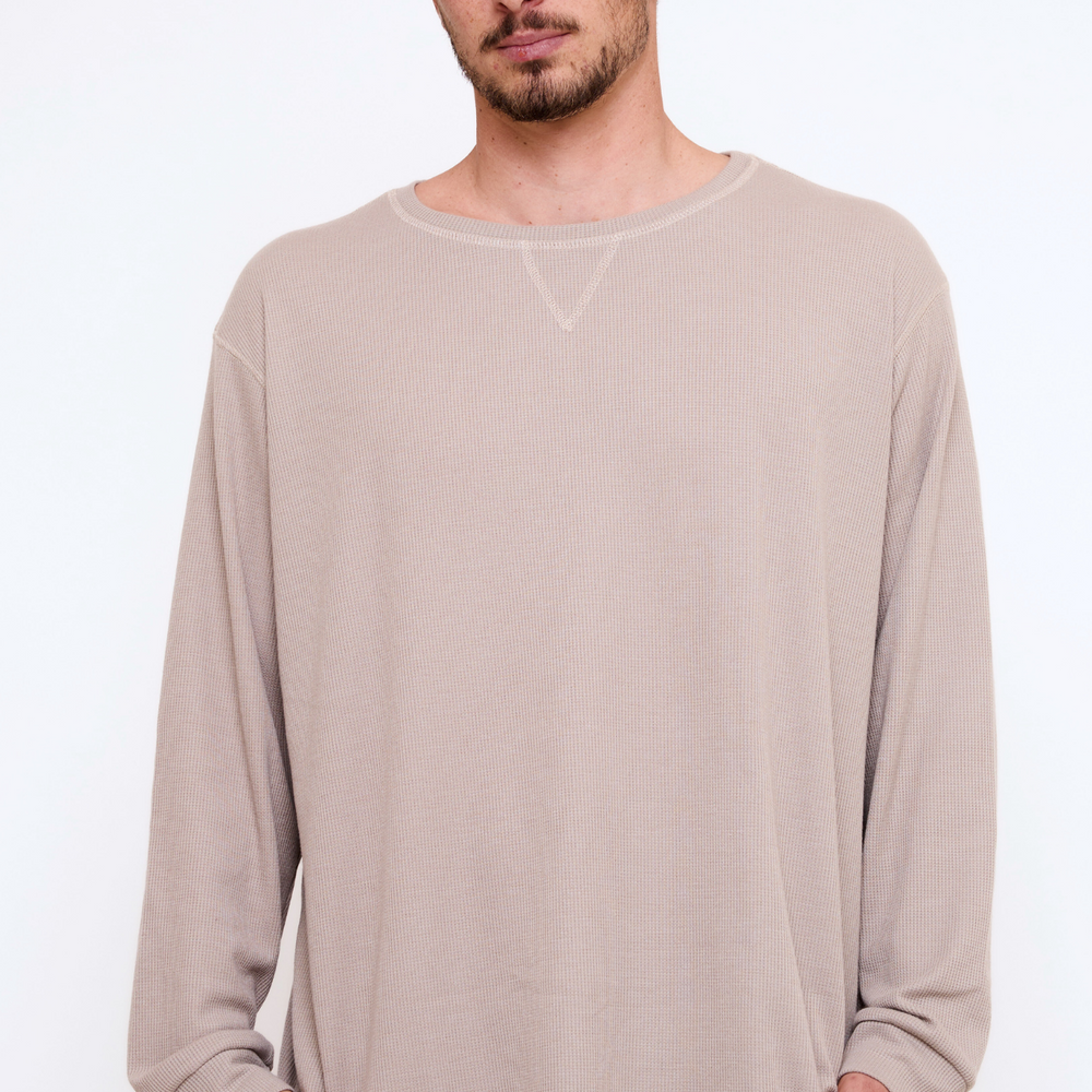 
                      
                        Khaki - Waffle Long Shirt
                      
                    