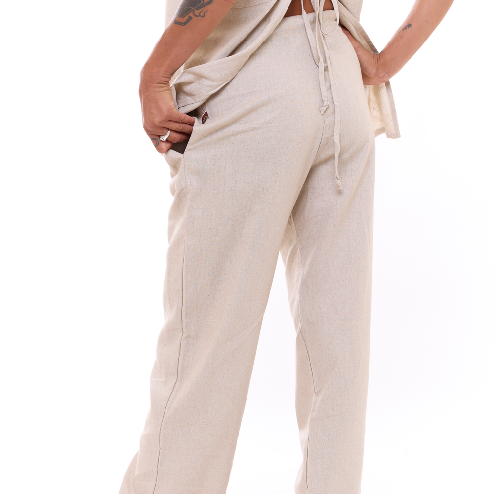 
                      
                        Natural - Woman Linen Long Pants
                      
                    