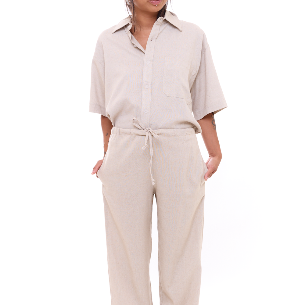 
                      
                        Natural - Woman Linen Long Pants
                      
                    