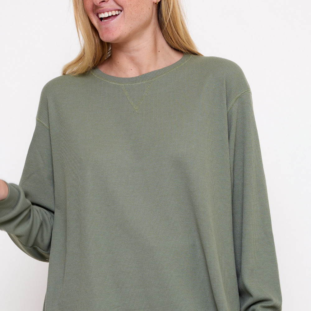 
                      
                        Green- Waffle Long Shirt
                      
                    