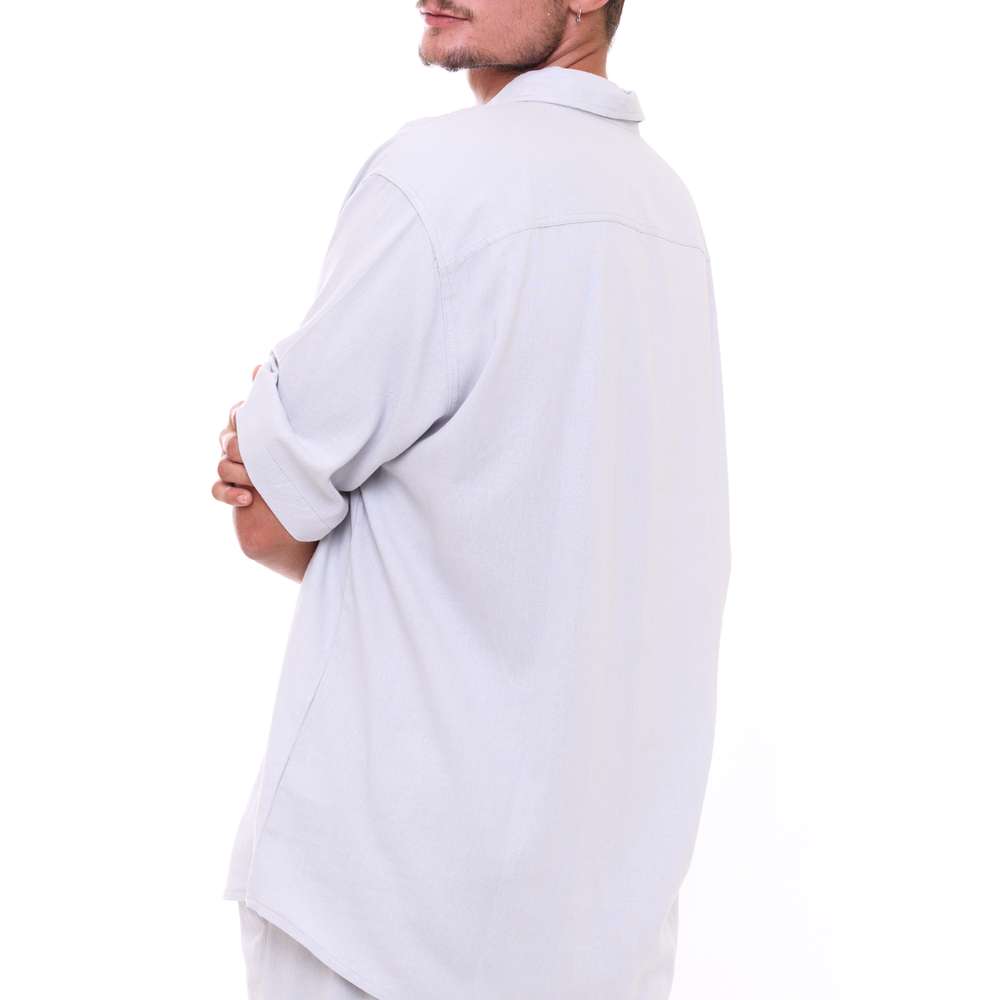 
                      
                        Light Gray - Unisex Oversize Linen Shirt
                      
                    