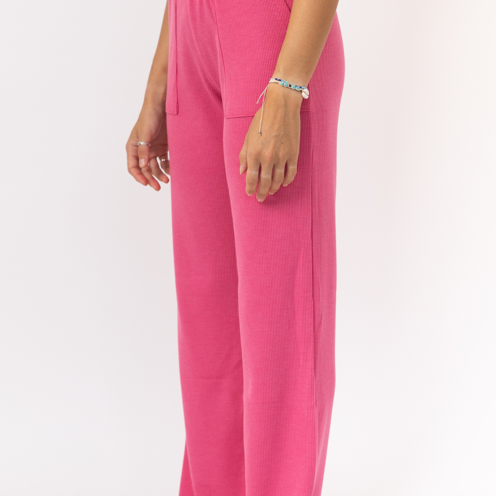 
                      
                        Pink - Waffle Long Pants
                      
                    