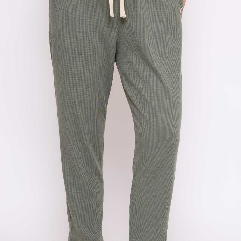 Green - Waffle Unisex Long Pants