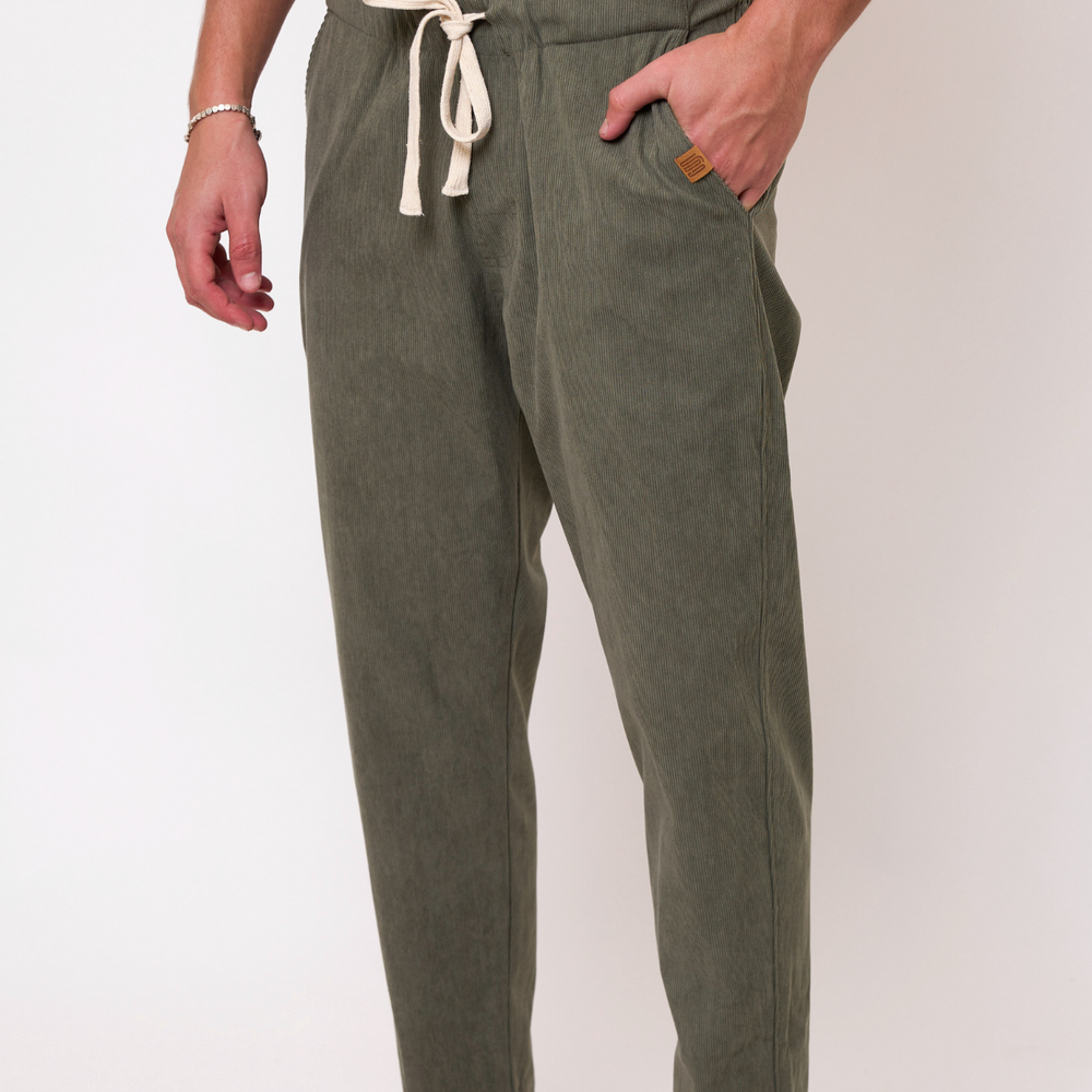 Green- Corduroy Long Pants