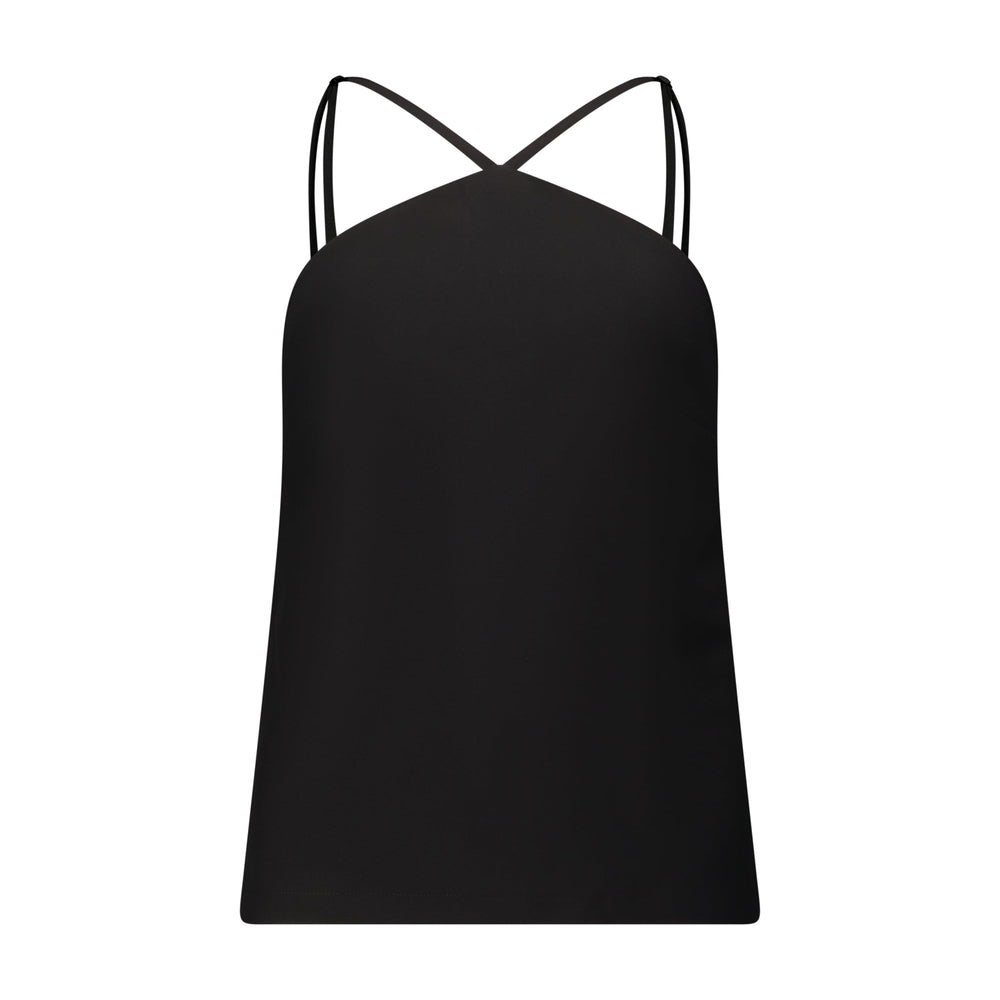 ANNA tank top in black front look peck-shot