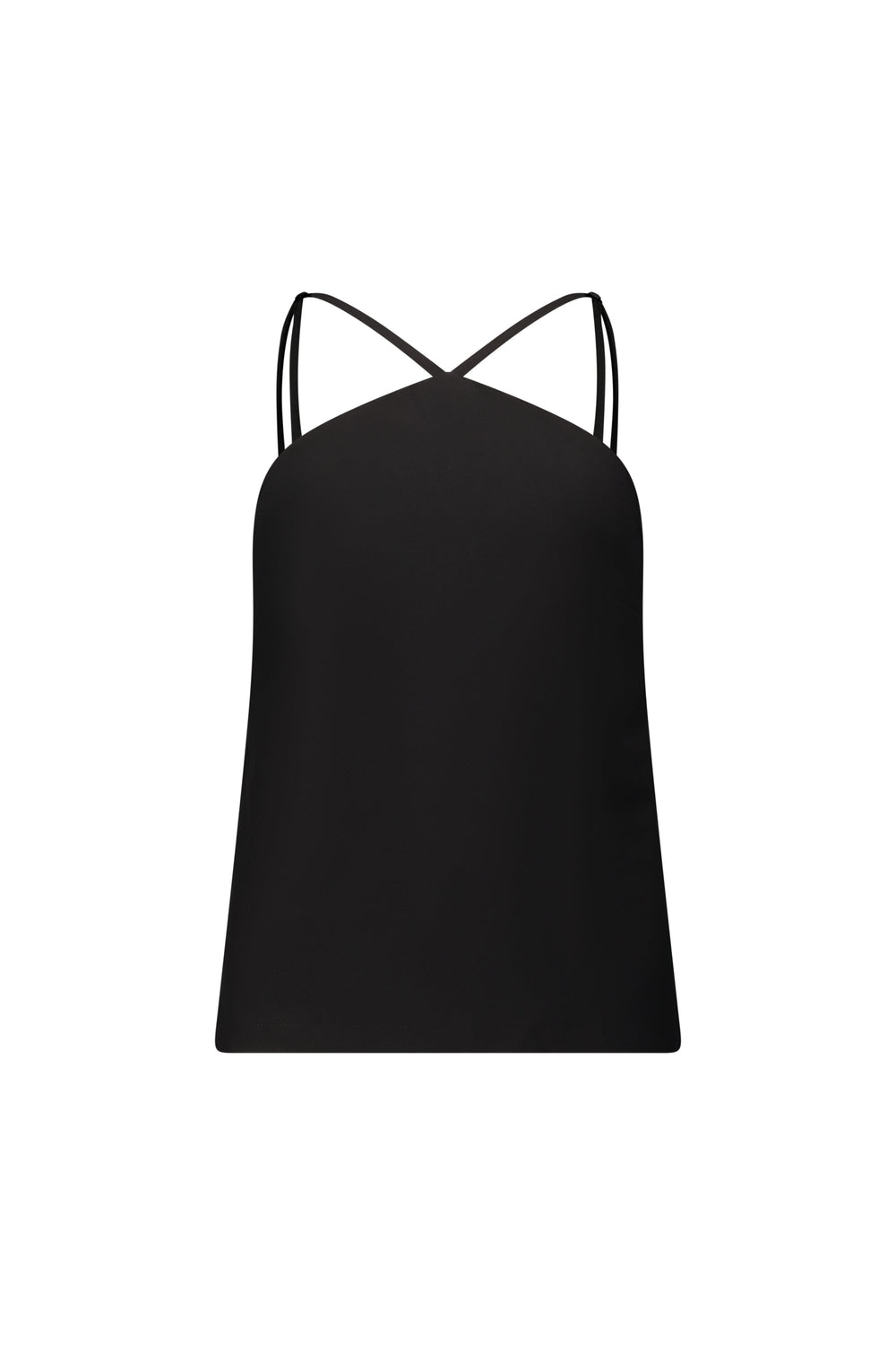 ANNA tank top in black front look peck-shot