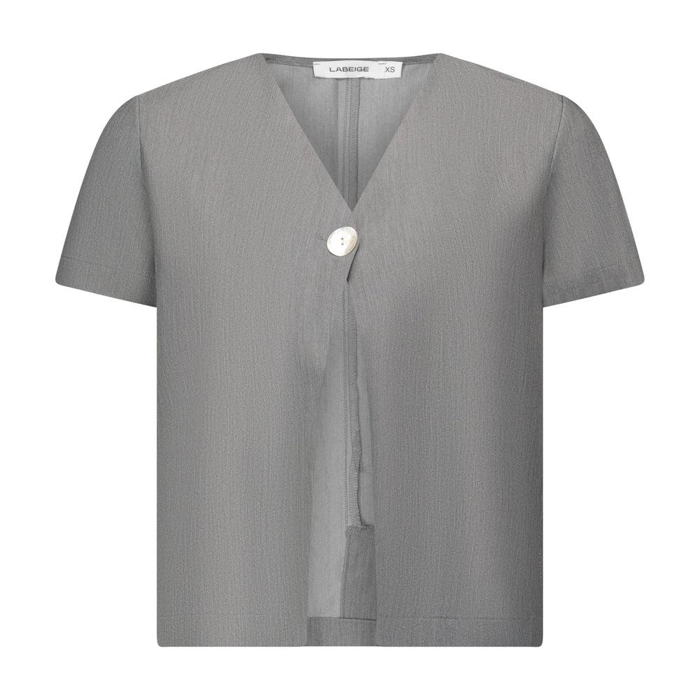 ANNA short sleeve top in gray front look peck-shot 