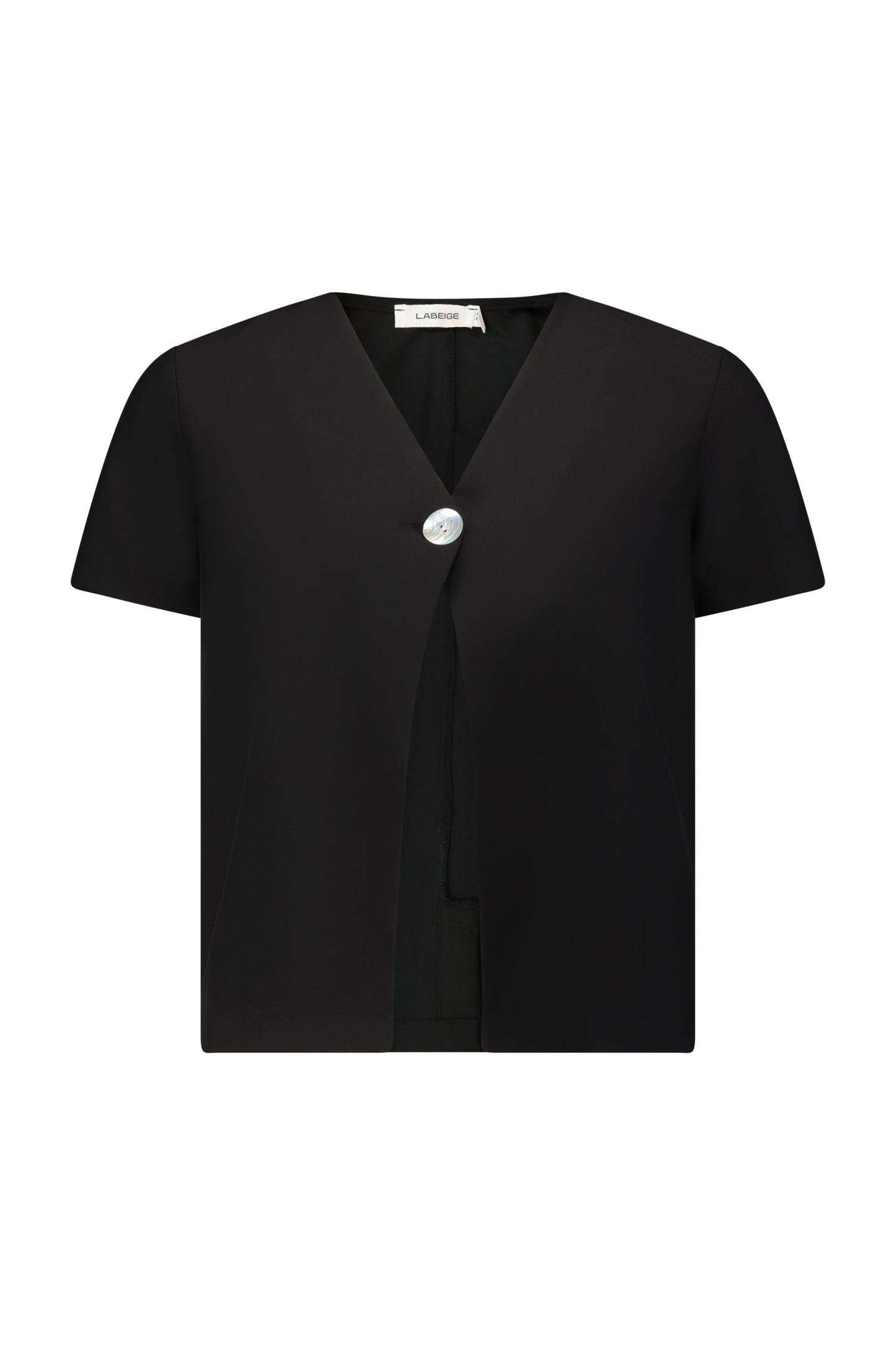 ANNA short sleeve top in black front look peck-shot 