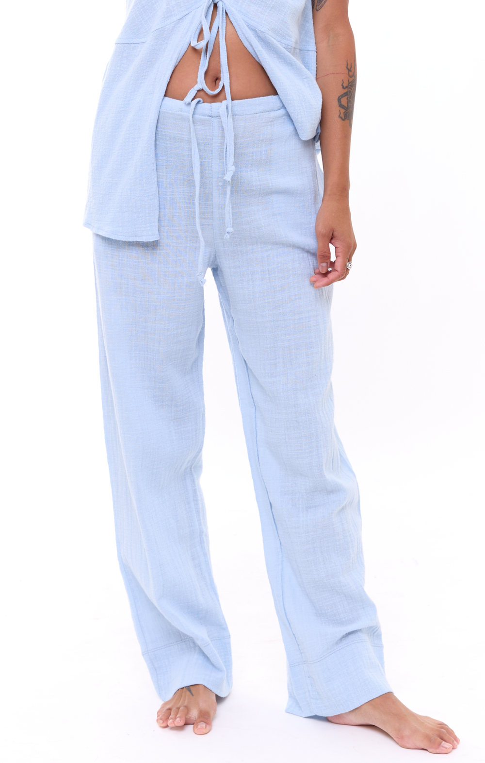 Light Blue - Woman Long Pants