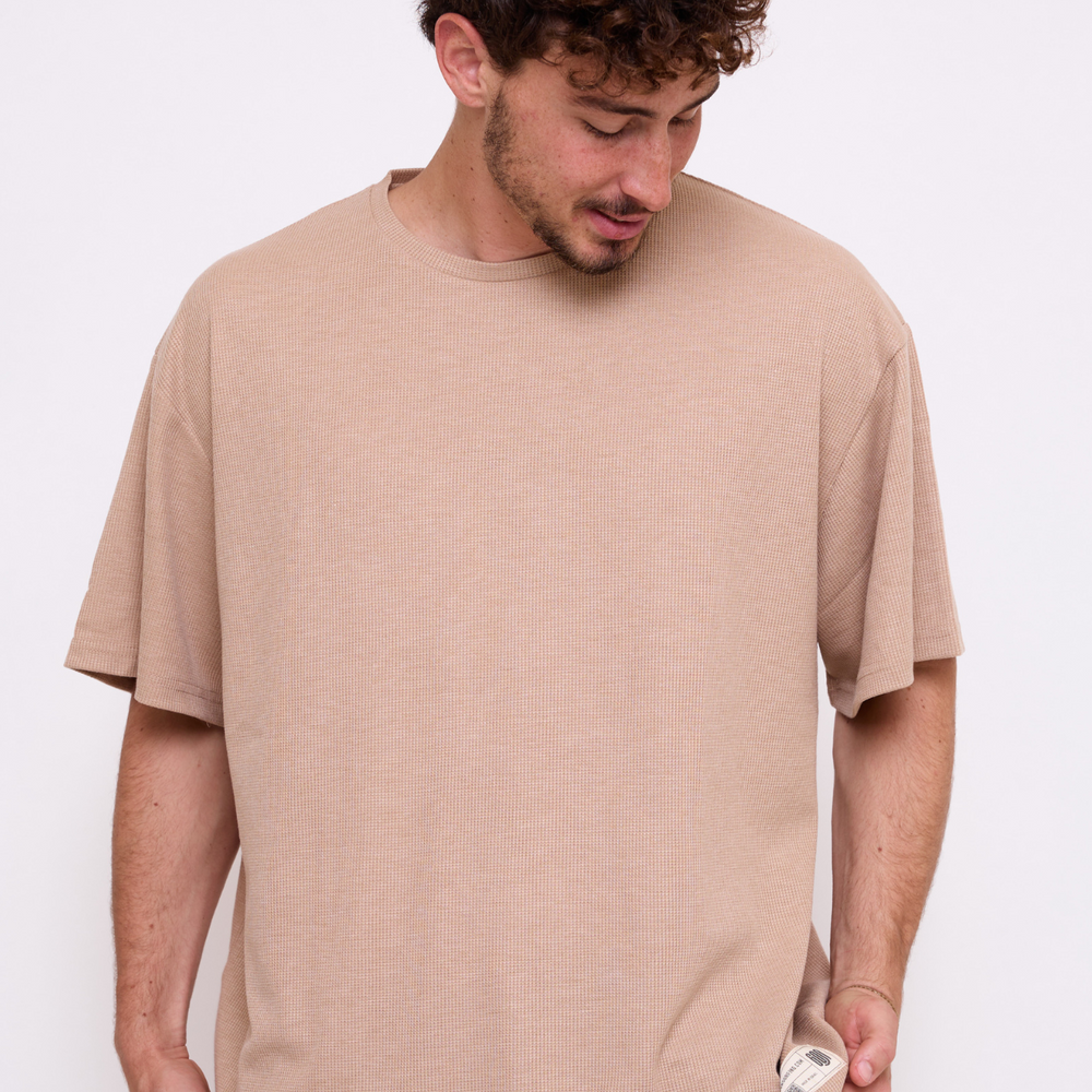 Beige - Waffle T-Shirt