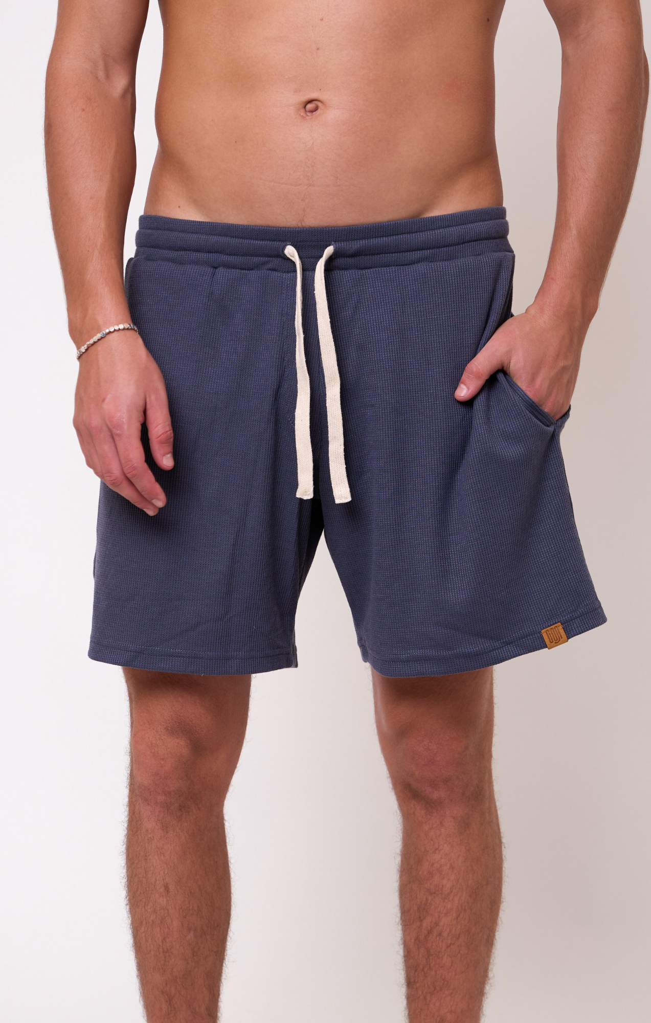 Blue - Unisex Waffle Shorts