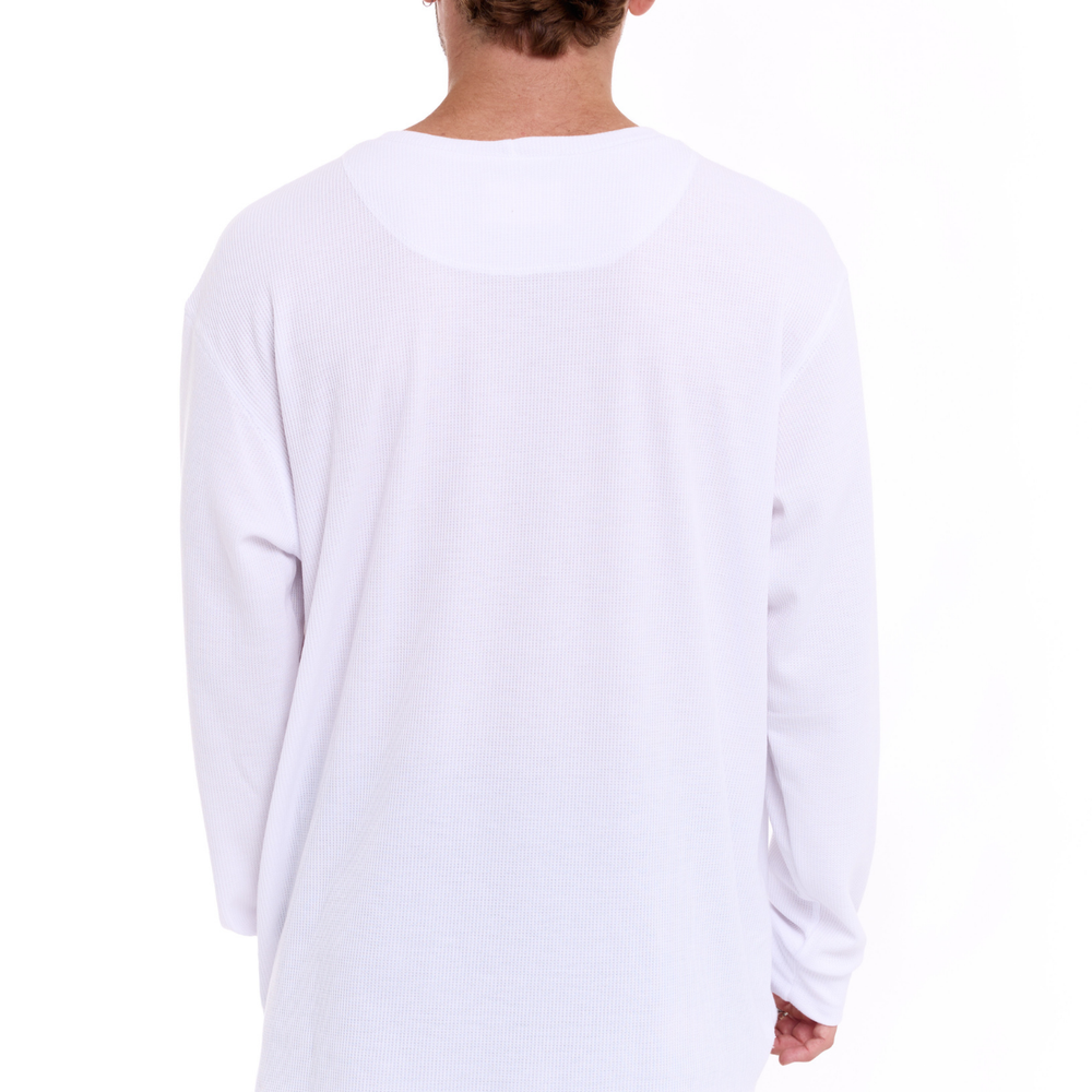 
                      
                        White- Waffle Long Shirt
                      
                    