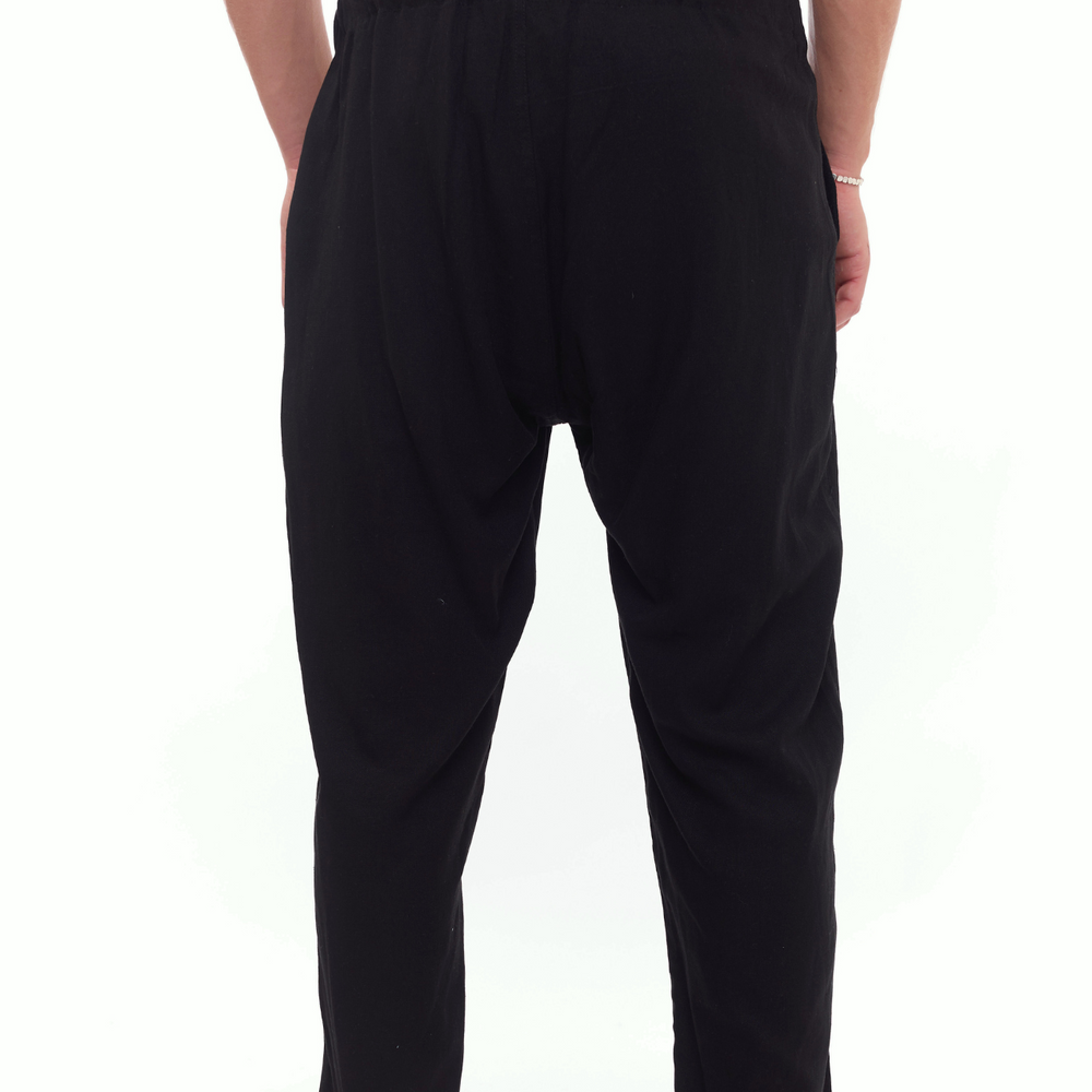 
                      
                        Black- Linen Long Pants
                      
                    