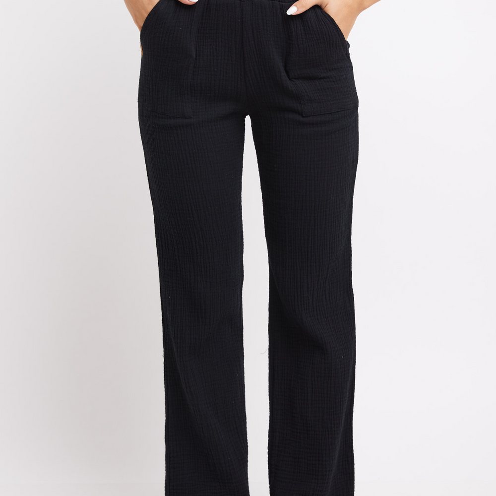 Black - Woman Long Pants Tetra