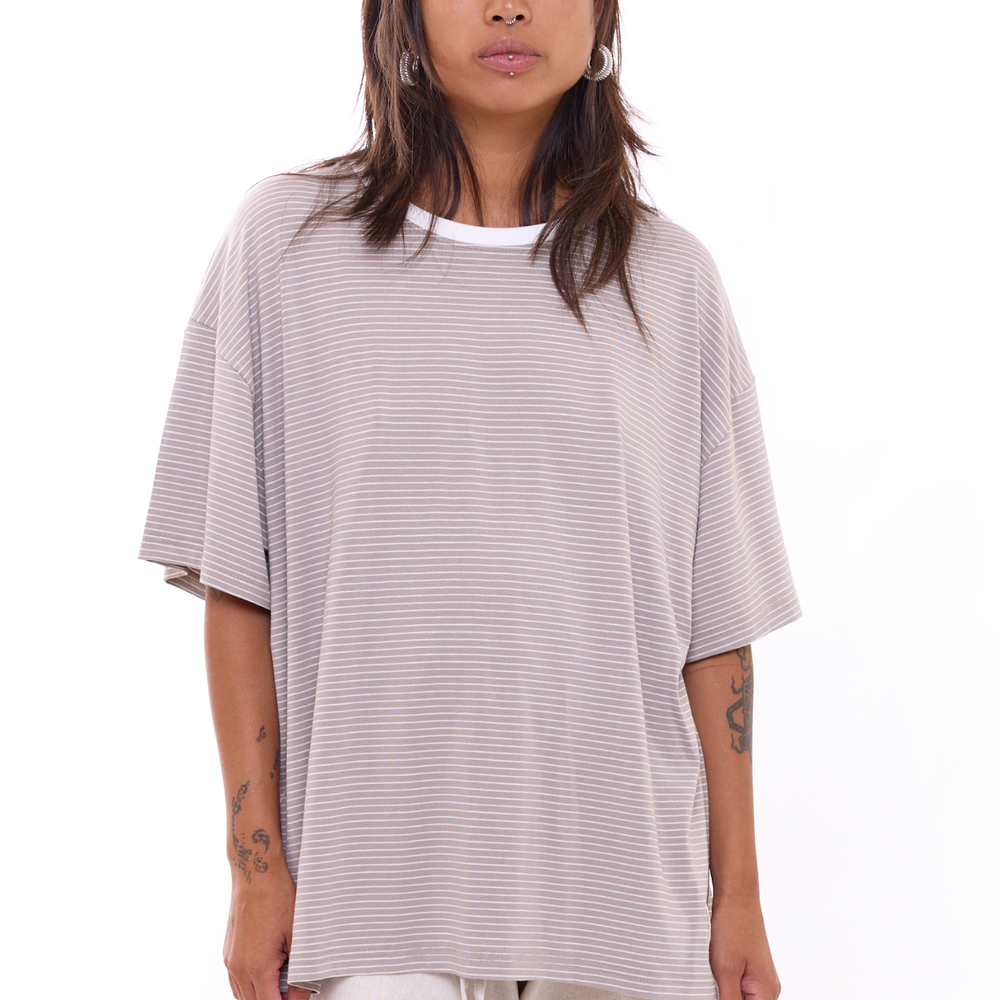 
                      
                        Khaki Stripes T-Shirt
                      
                    