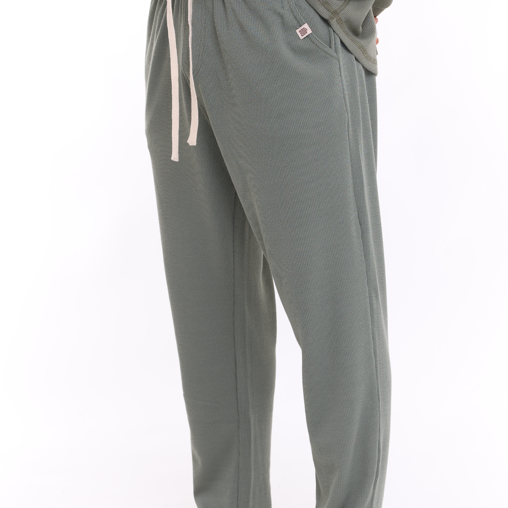 Green - Waffle Unisex Long Pants