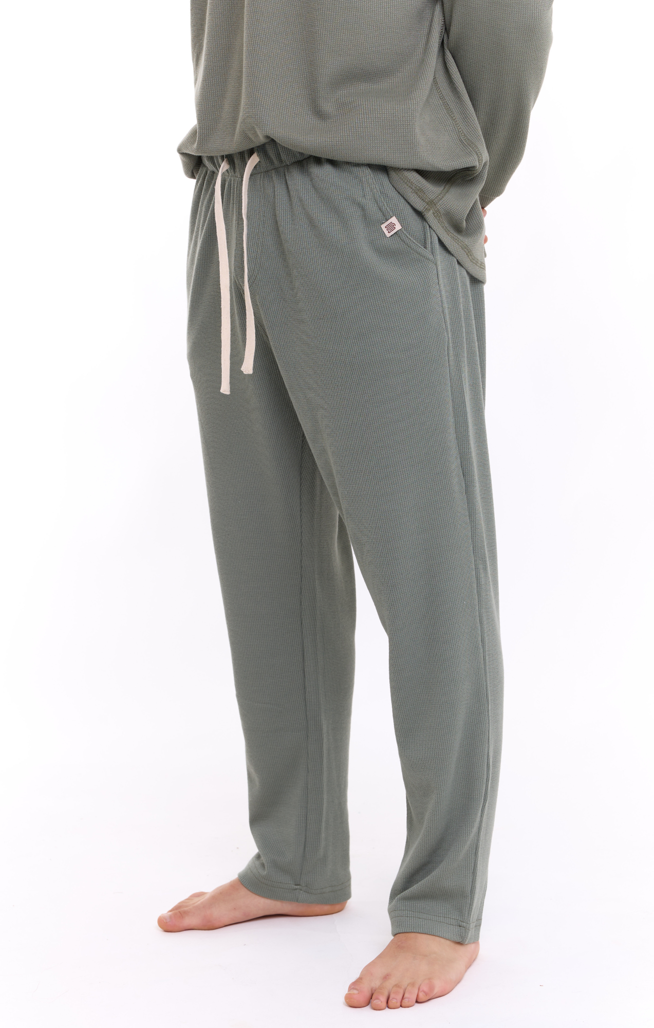 Green - Waffle Unisex Long Pants