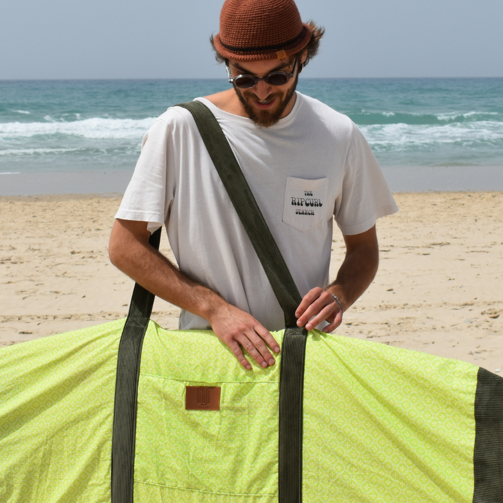 Green flowers- Surfboard Bag