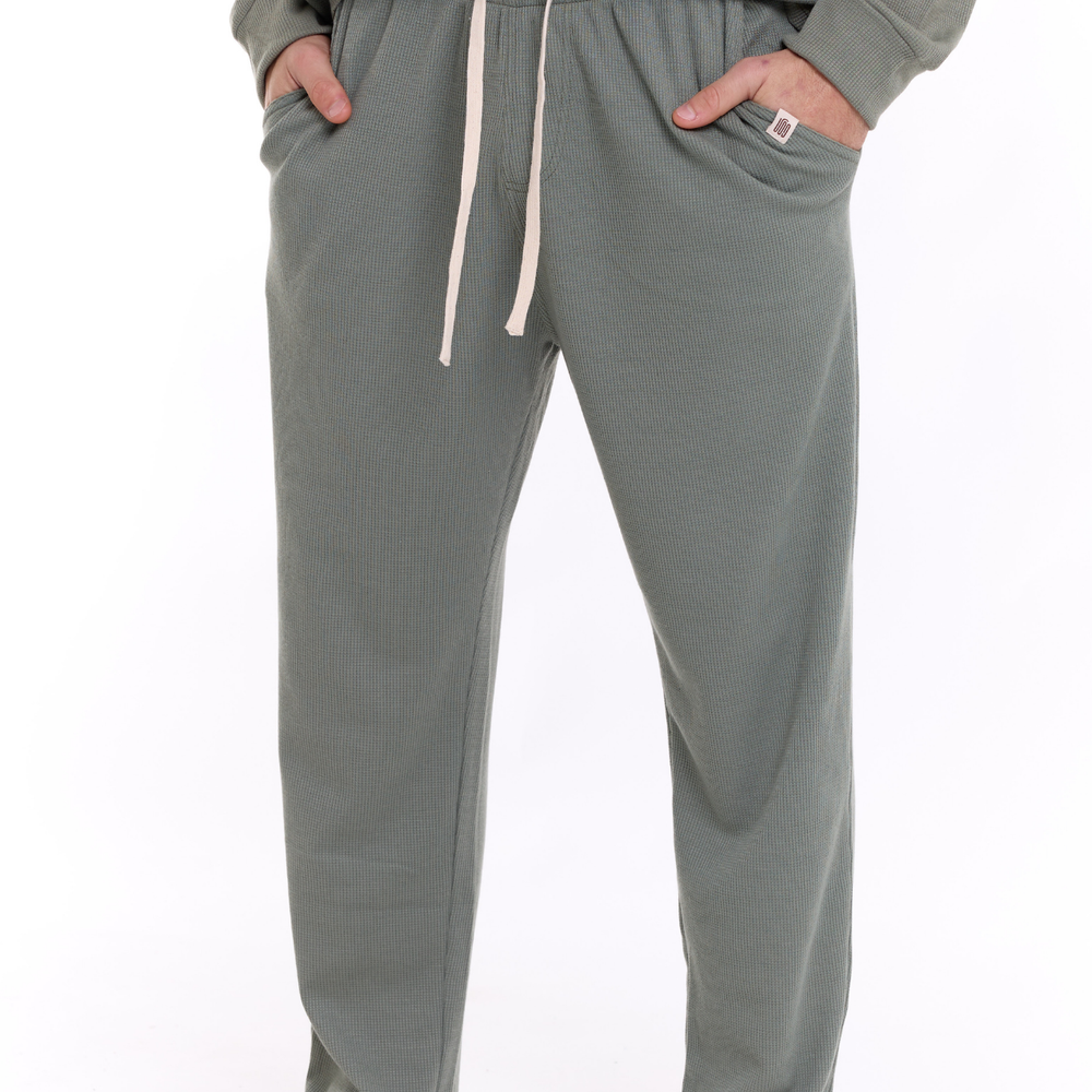 Green - Waffle Unisex Long Pants