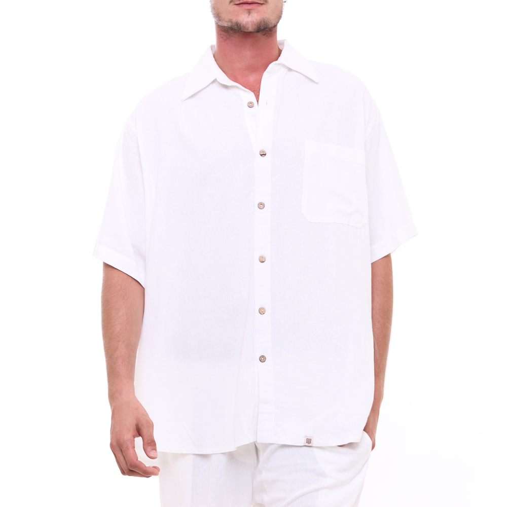 
                      
                        Off White - Unisex Oversize Linen Shirt
                      
                    