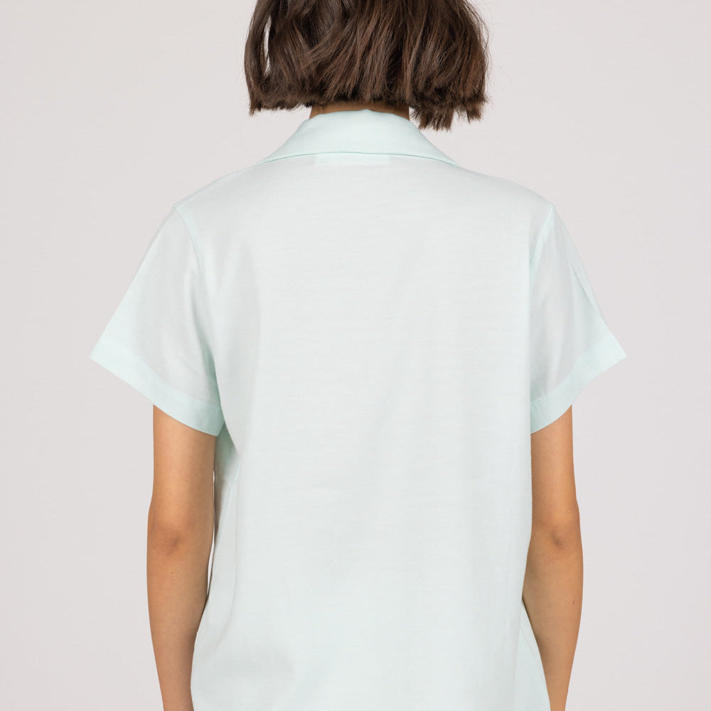 
                      
                        ROSE top in light blue back look
                      
                    