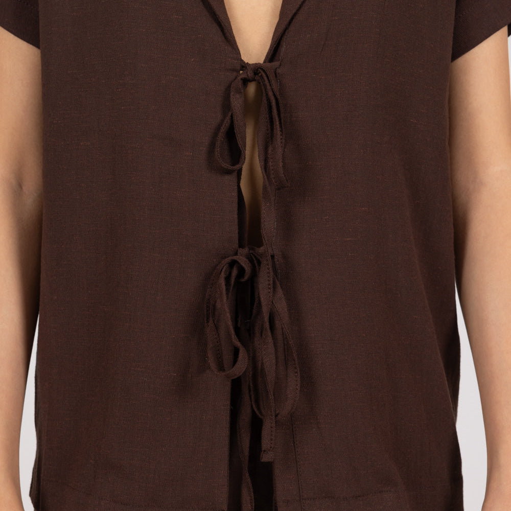 
                      
                        ROSE top in brown
                      
                    