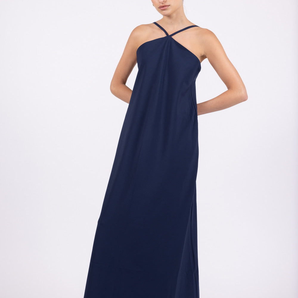 
                      
                        ANNA maxi dress in navy front look
                      
                    