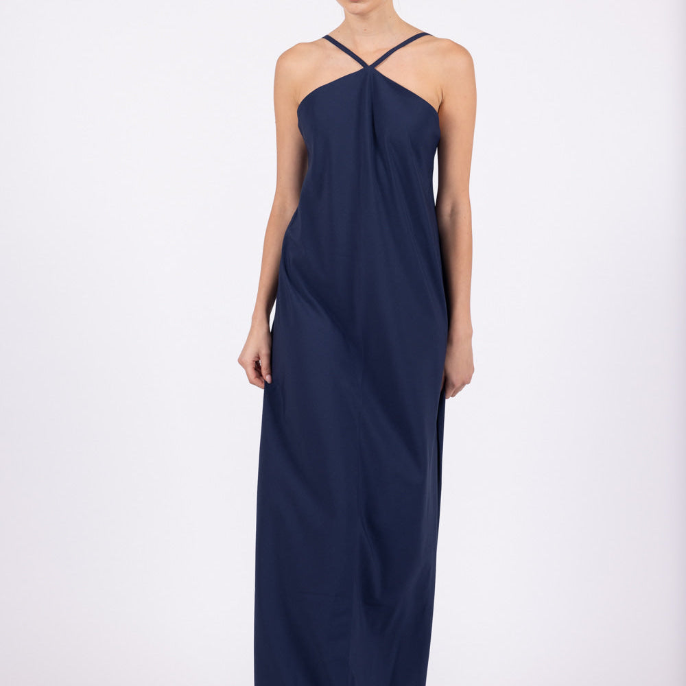 ANNA maxi dress in navy front look