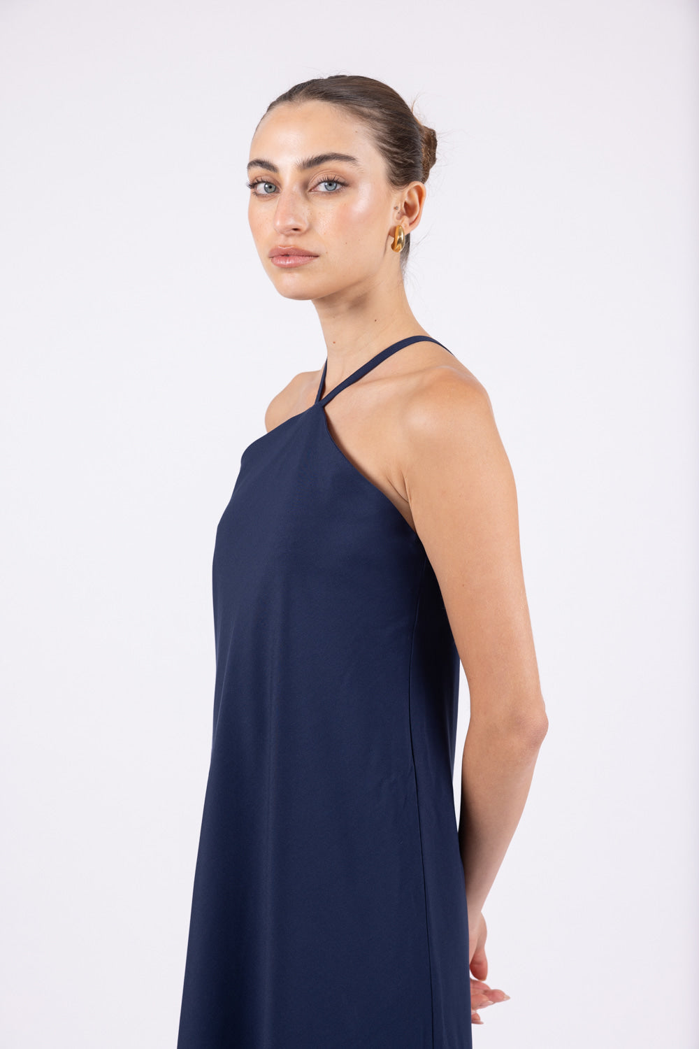 ANNA maxi dress in navy front look