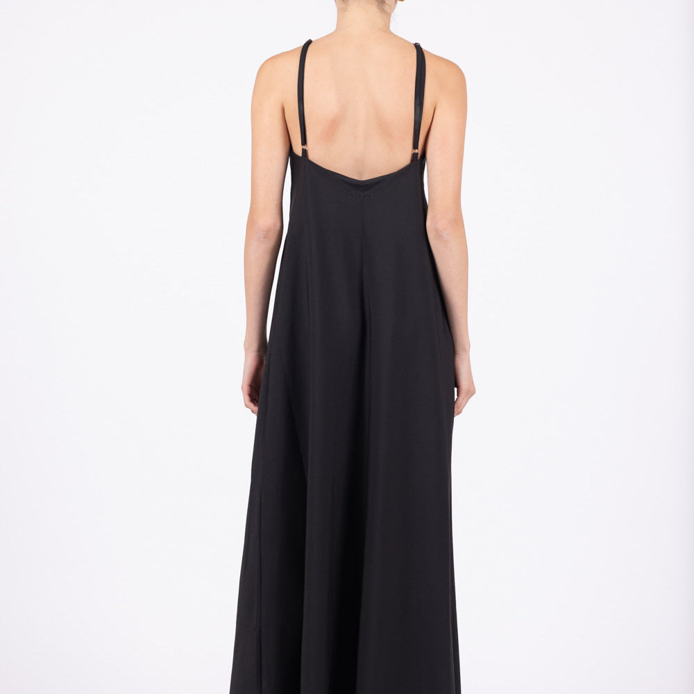 ANNA maxi dress in black back look