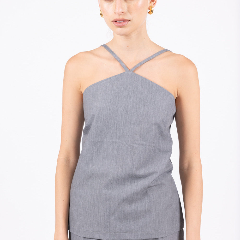 ANNA tank top in gray front look