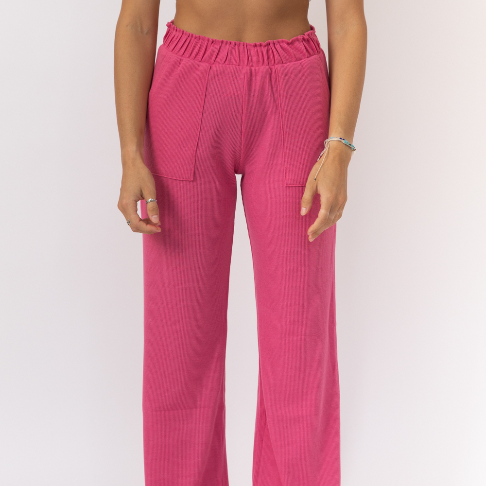 
                      
                        Pink - Waffle Long Pants
                      
                    