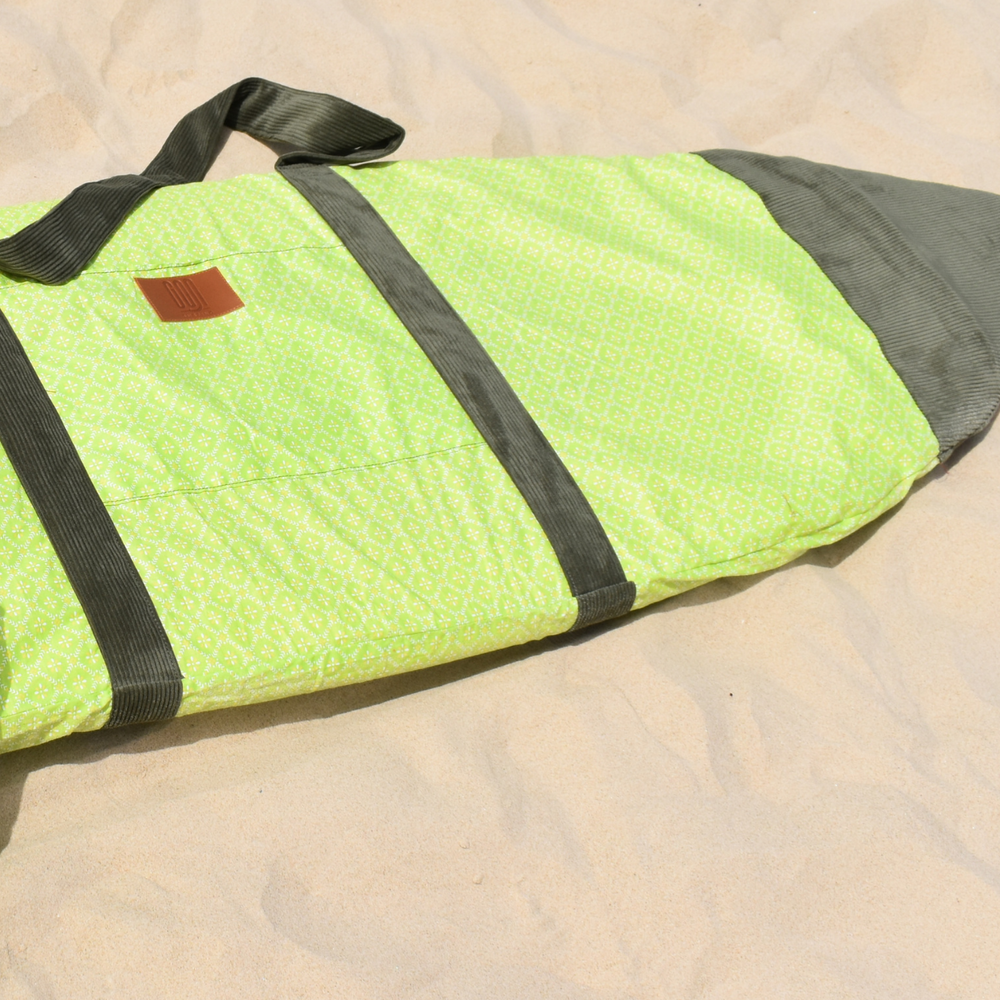 Green flowers- Surfboard Bag