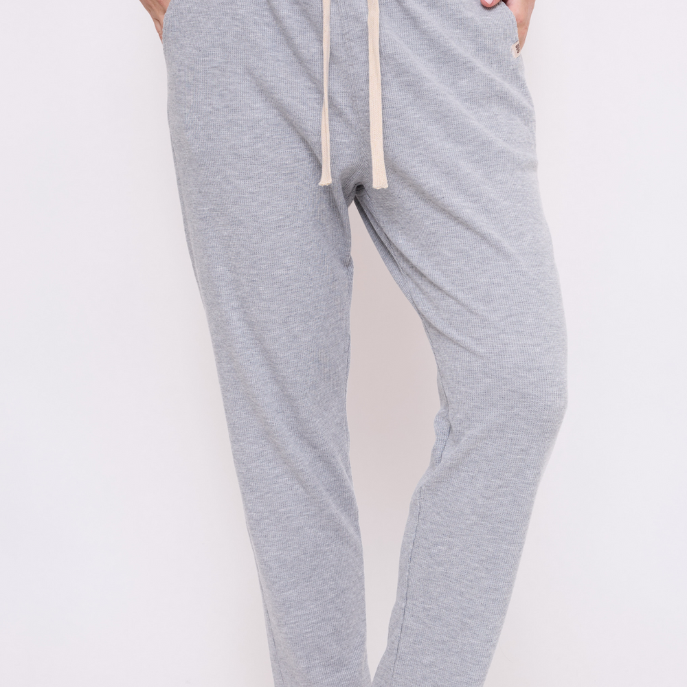 Gray - Waffle Unisex Long Pants