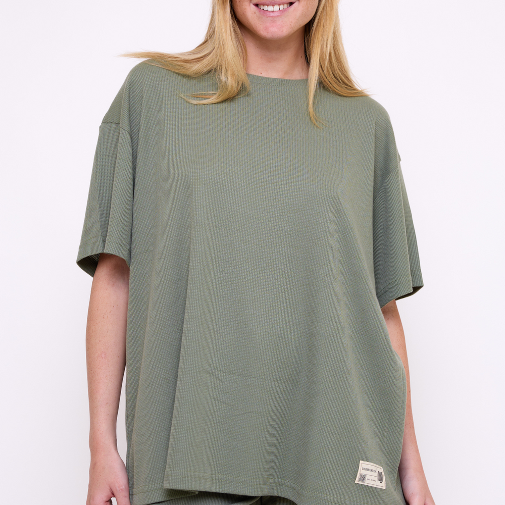 
                      
                        Green - Waffle T-Shirt
                      
                    