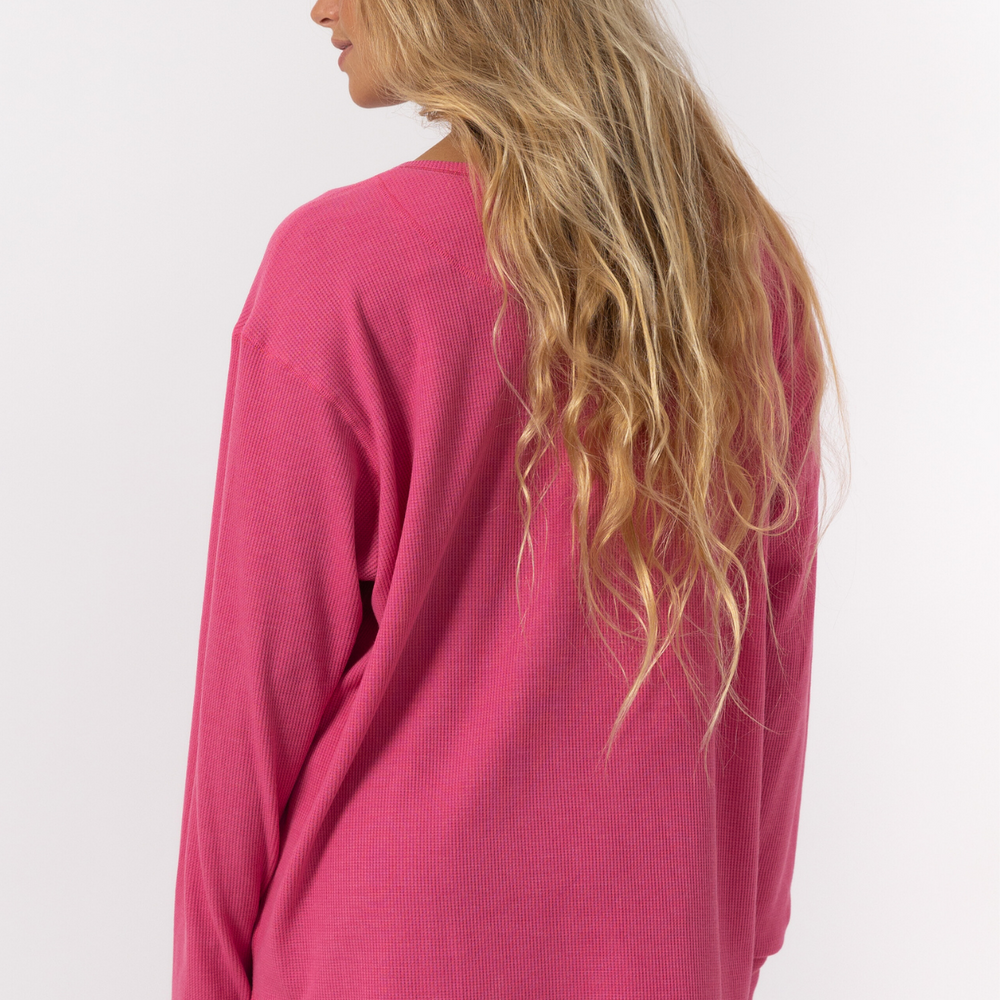 
                      
                        Pink - Waffle Long Shirt
                      
                    