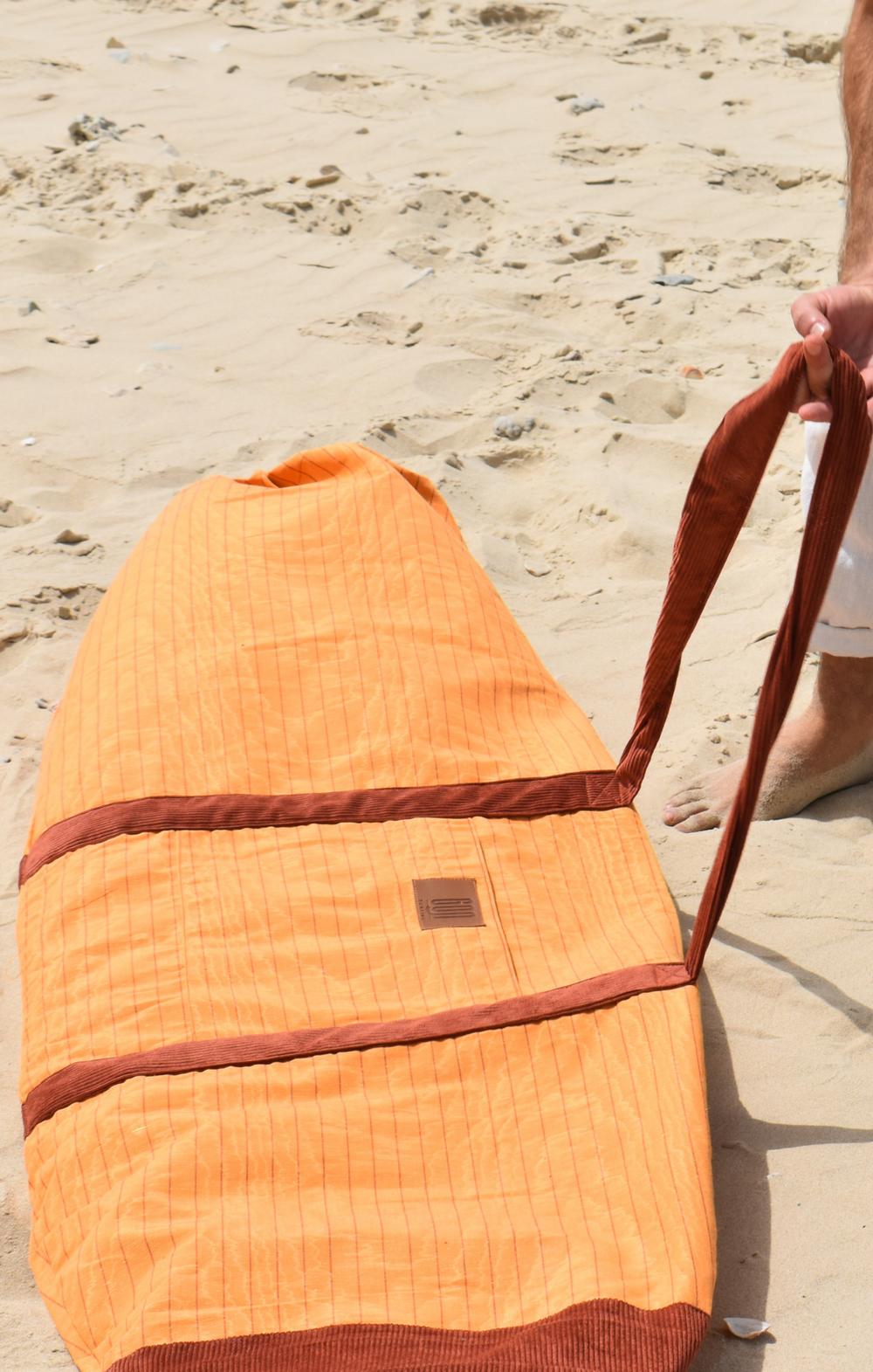 Orange strips- Surfboard Bag