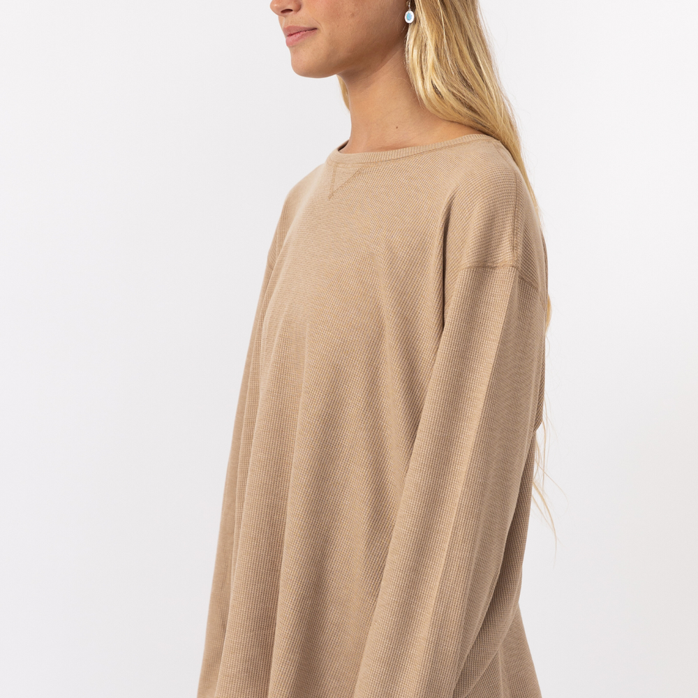 Beige - Waffle Long Shirt