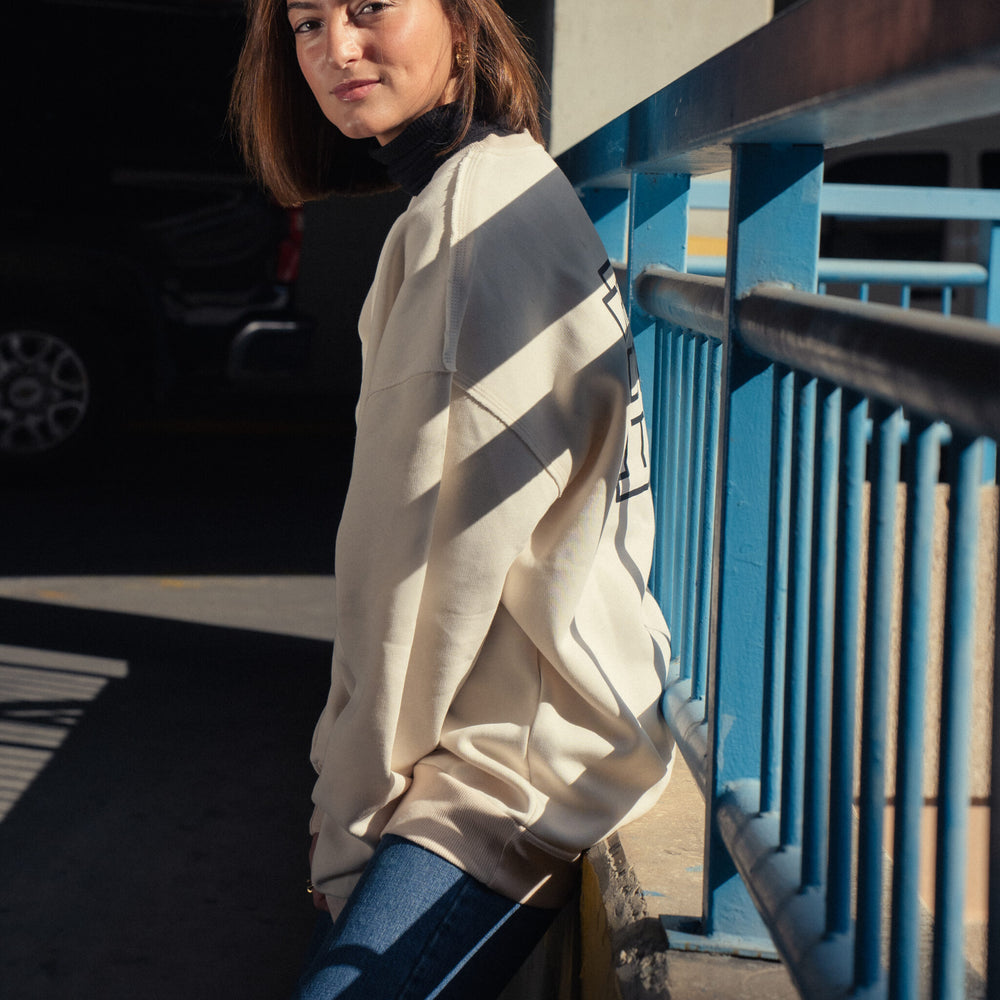 White sweatshirt