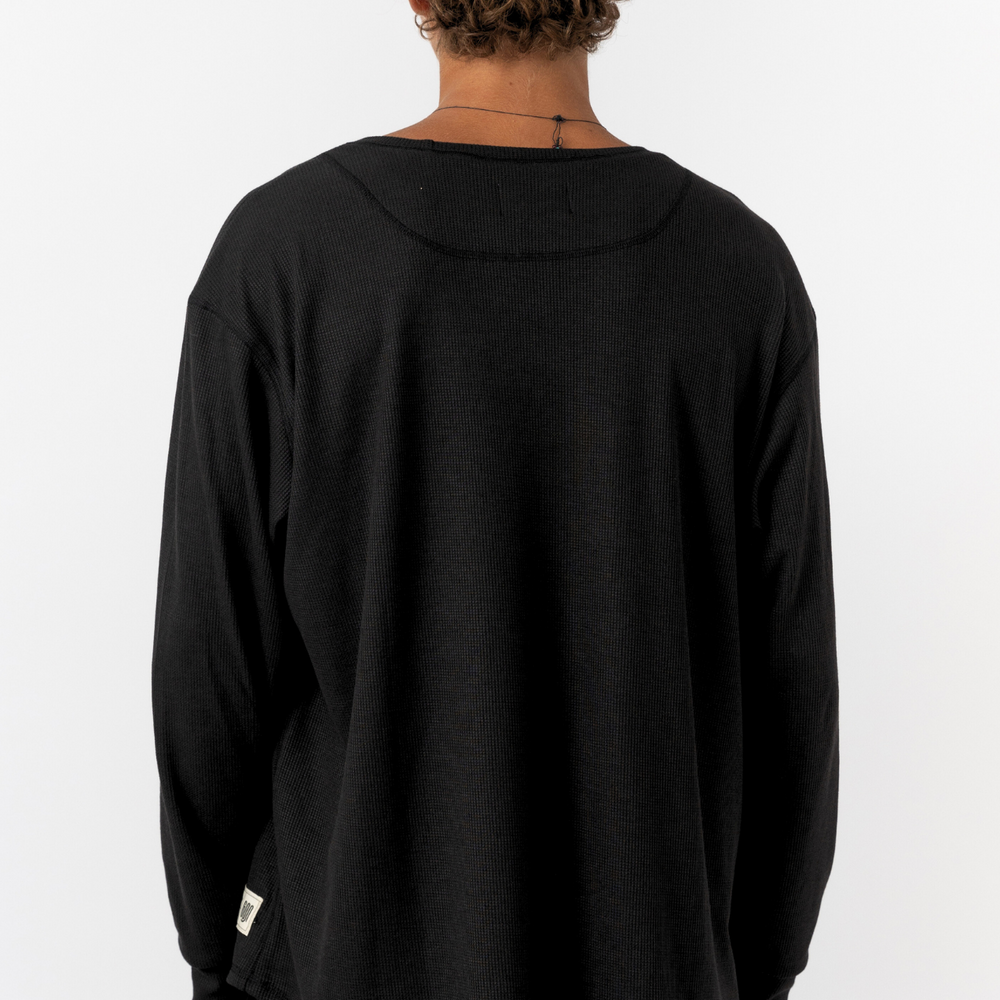 
                      
                        Black- Waffle Long Shirt
                      
                    