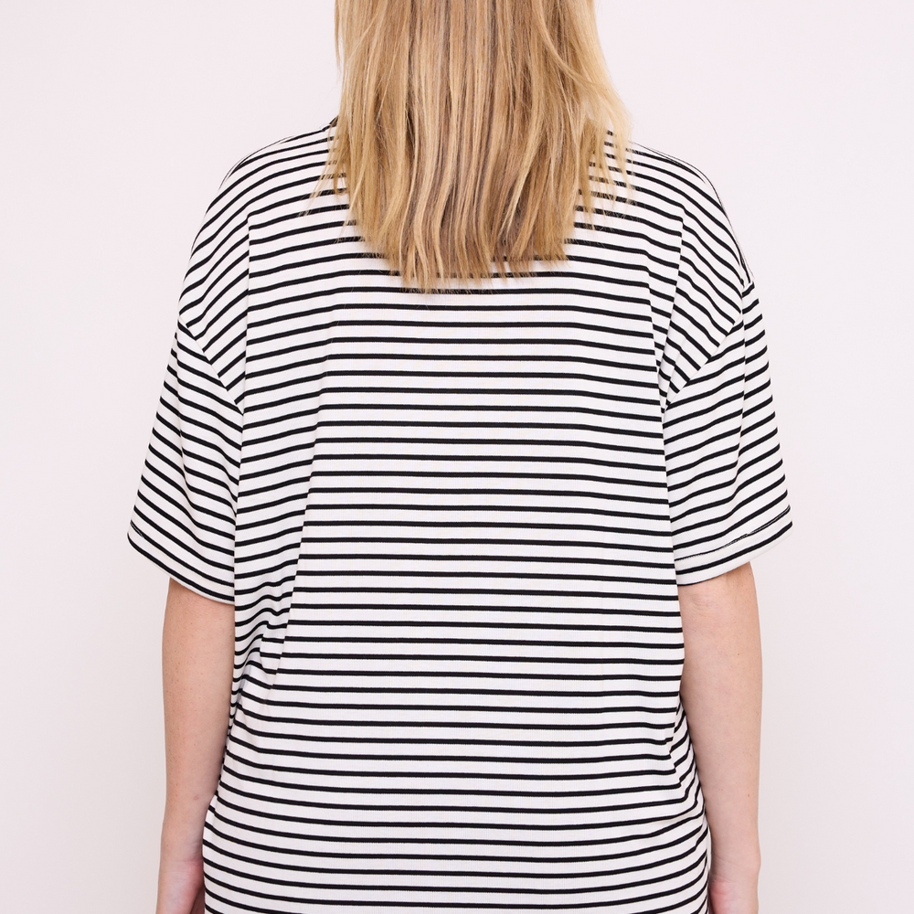 
                      
                        White & Black Stripes T-Shirt
                      
                    