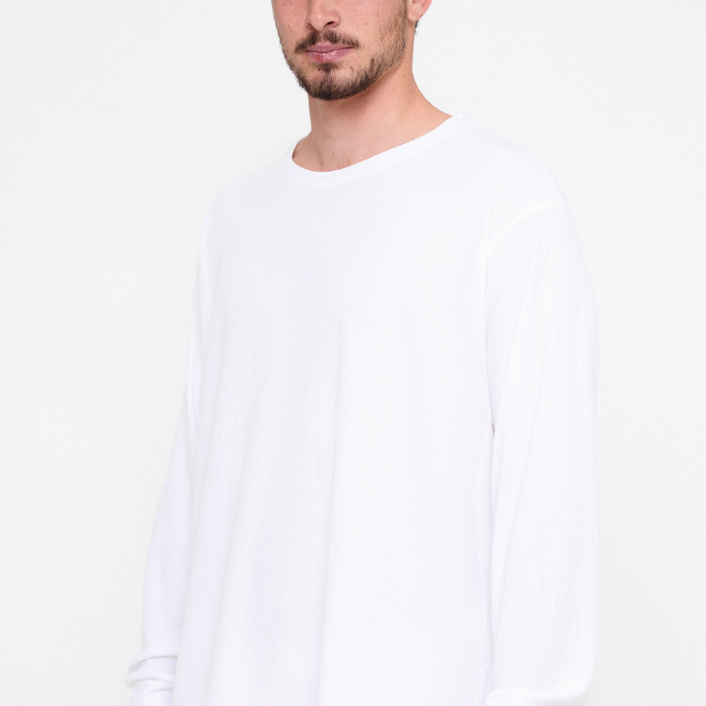 White- Waffle Long Shirt