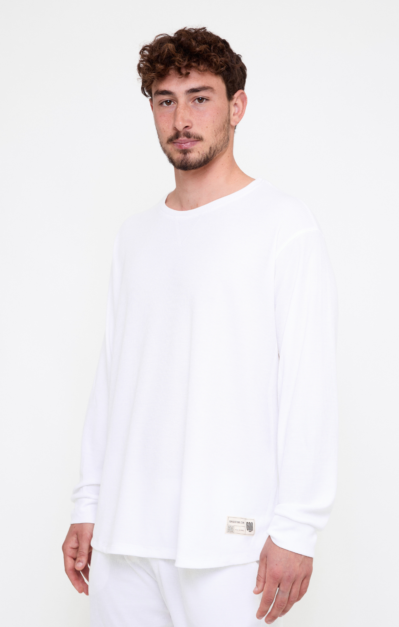 White- Waffle Long Shirt