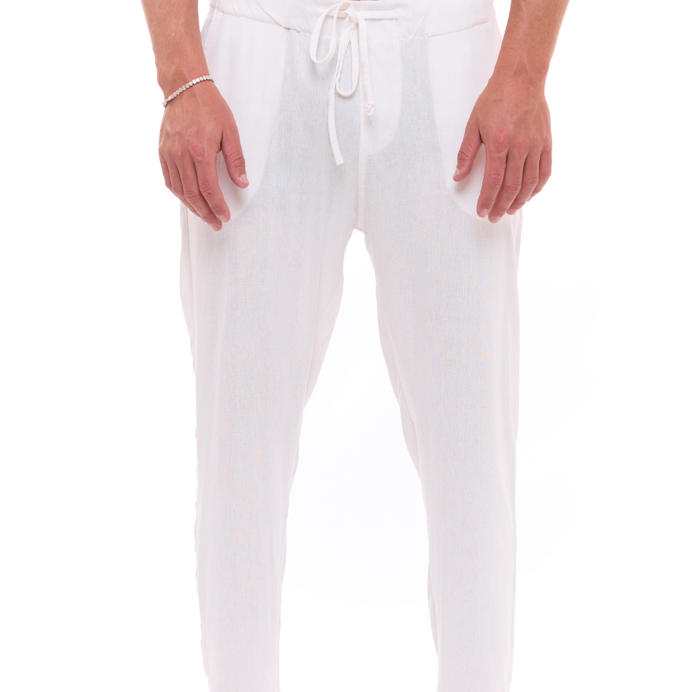 
                      
                        Off White - Linen Long Pants
                      
                    