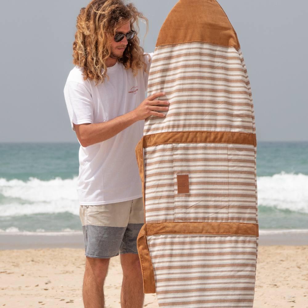 Brown Stripes- Surfboard Bag