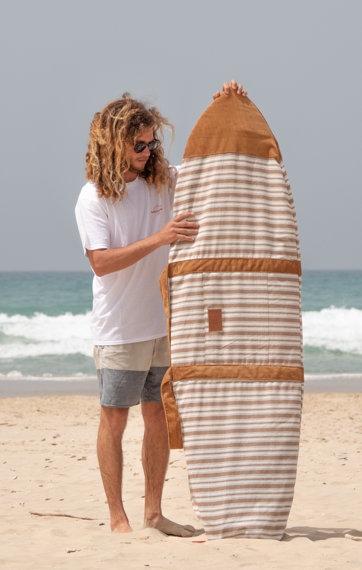 Brown Stripes- Surfboard Bag